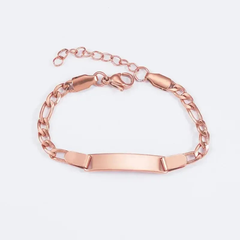 Adjustable Gold Baby Name Bracelet QB782-R / child size 13cm / no custom text