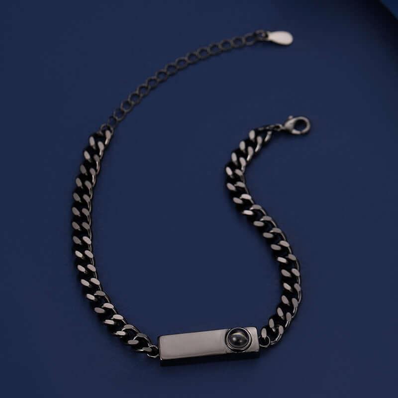 Couple bracelet with 100 different voices I love you engraved high-definition color photo projection bracelet eprolo