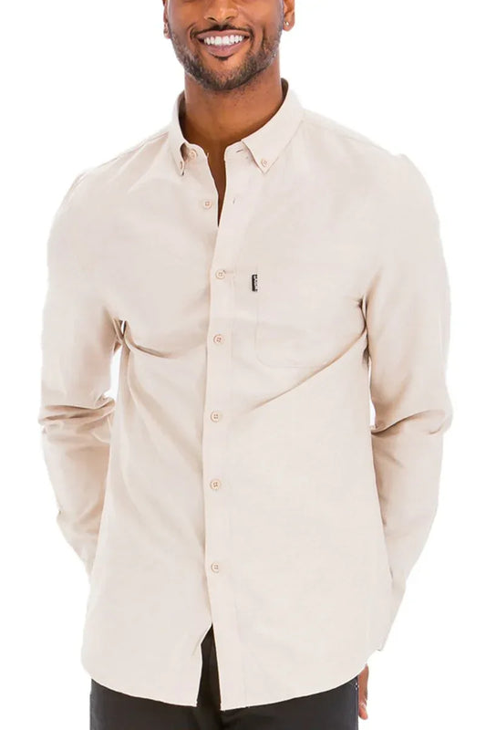 SIGNATURE LONG SLEEVE BUTTON DOWN SHIRT M3515 S
