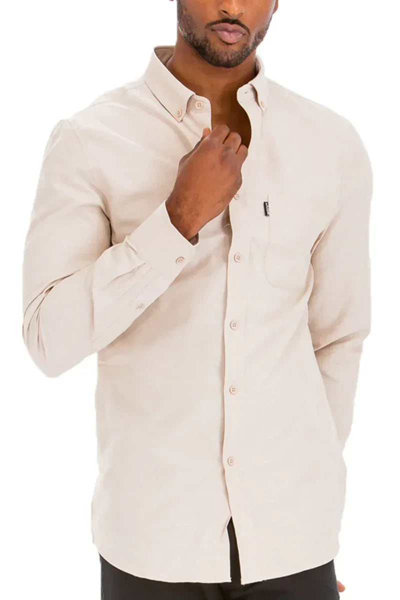 SIGNATURE LONG SLEEVE BUTTON DOWN SHIRT M3515 S