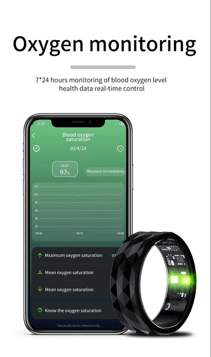 Bluetooth Smart Ring with Health Tracking Gold 18