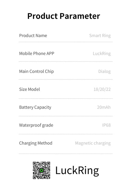 Bluetooth Smart Ring with Health Tracking Gold 18