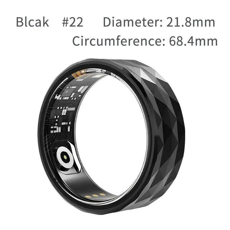 Bluetooth Smart Ring with Health Tracking Black 18