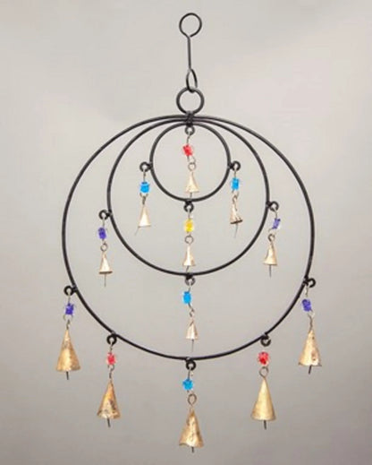 Triple Circle Chime with beads and bells Default Title
