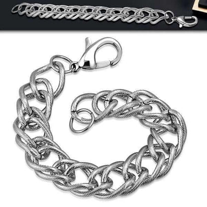 Cuban Link Chain Lobster Clasp Closure Bracelet (c241) Default Title