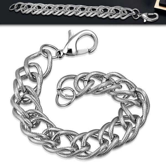 Cuban Link Chain Lobster Clasp Closure Bracelet (c241) Default Title
