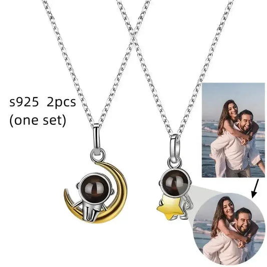 Custom Heart Projection Necklace – Personalized Photo Memory Gift Style 14 / Rose gold / United States