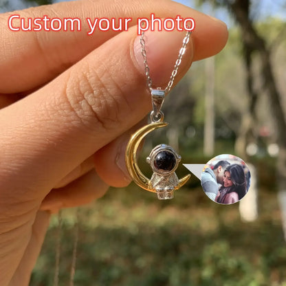 Custom Heart Projection Necklace – Personalized Photo Memory Gift Style 14 / Rose gold / United States