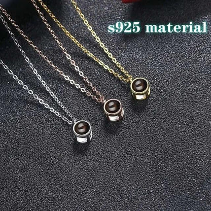 Custom Heart Projection Necklace – Personalized Photo Memory Gift Style 13 / Rose gold / United States