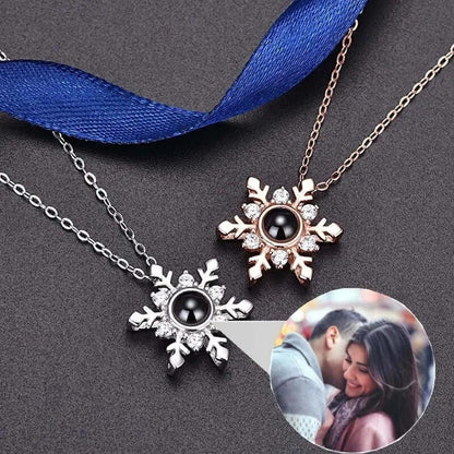 Custom Heart Projection Necklace – Personalized Photo Memory Gift Style 15 / Rose gold / United States