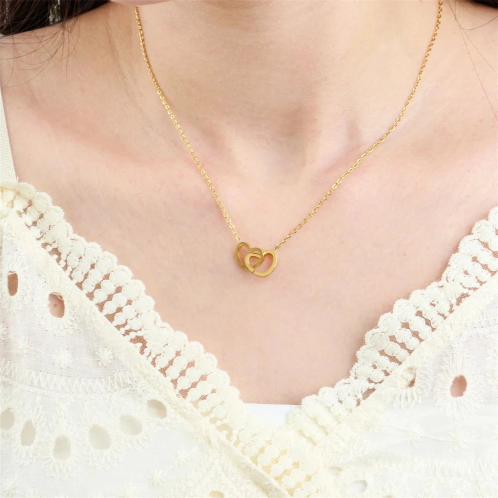 Customized Name Stainless Steel 18k Gold Plated Rose Gold O-Chain Love Engraved Necklace