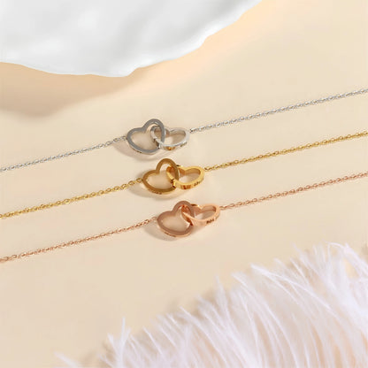 Customized Name Stainless Steel 18k Gold Plated Gold O-Chain Love Engraved Necklace