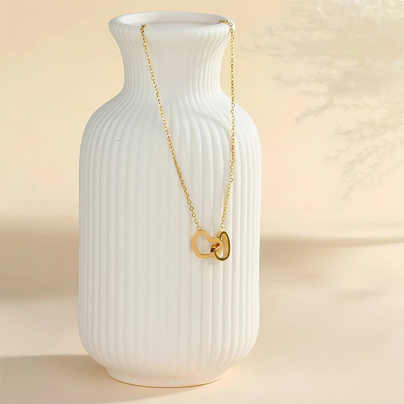 Customized Name Stainless Steel 18k Gold Plated Rose Gold O-Chain Love Engraved Necklace