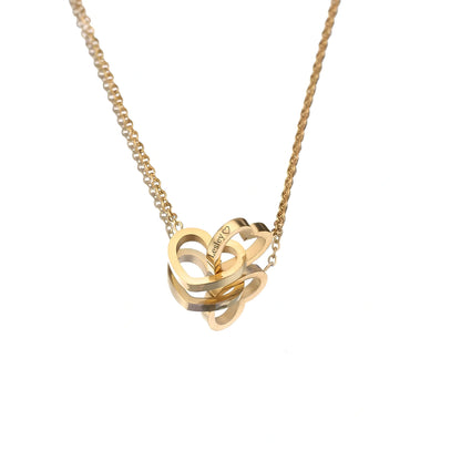 Customized Name Stainless Steel 18k Gold Plated Gold O-Chain Love Engraved Necklace
