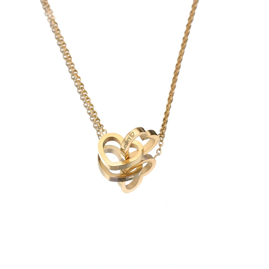 Customized Name Stainless Steel 18k Gold Plated Gold O-Chain Love Engraved Necklace