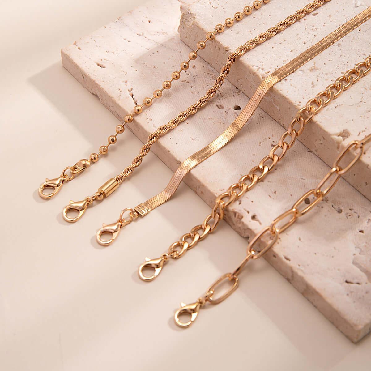 Love Beaded Punk Chain Foot Chain Set Hip Hop Personalized Snake Bone Chain Foot Anklet eprolo