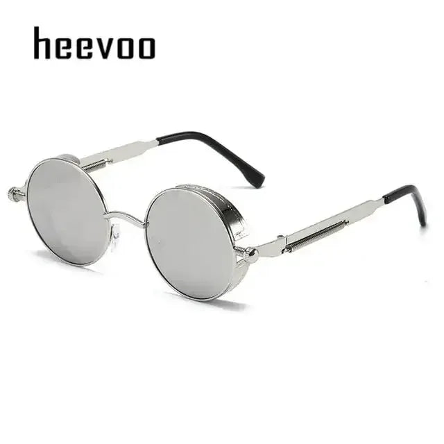 Fashion Round Sun Glasses Silver