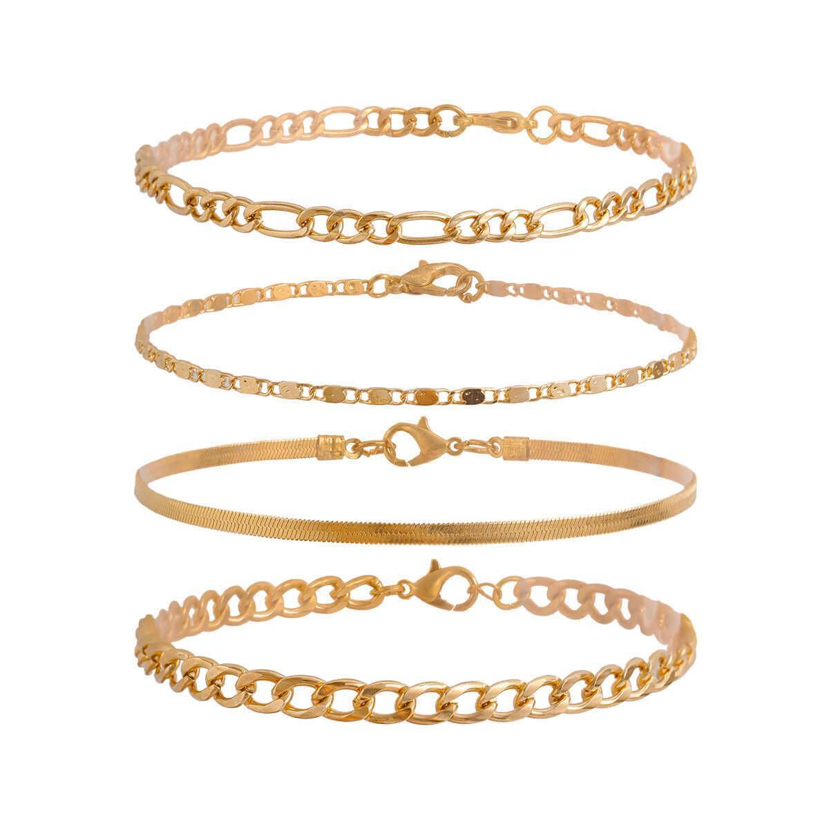 Love Beaded Punk Chain Foot Chain Set Hip Hop Personalized Snake Bone Chain Foot Anklet eprolo