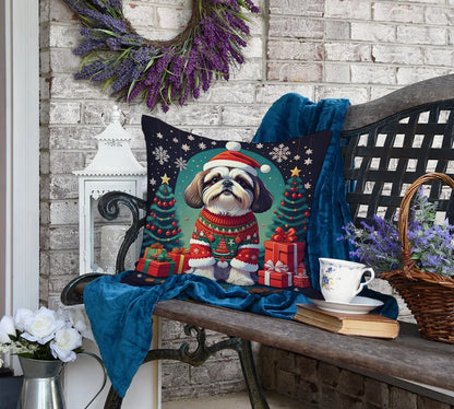 Shih Tzu Christmas Throw Pillow Default Title