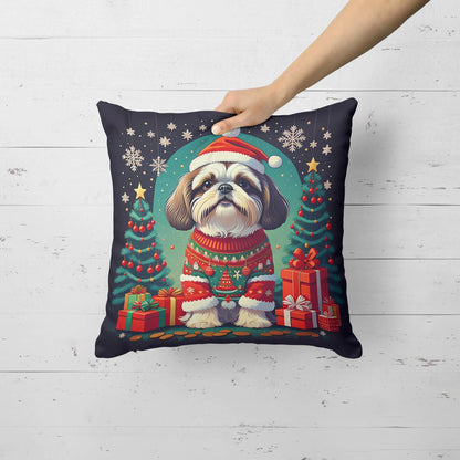 Shih Tzu Christmas Throw Pillow Default Title