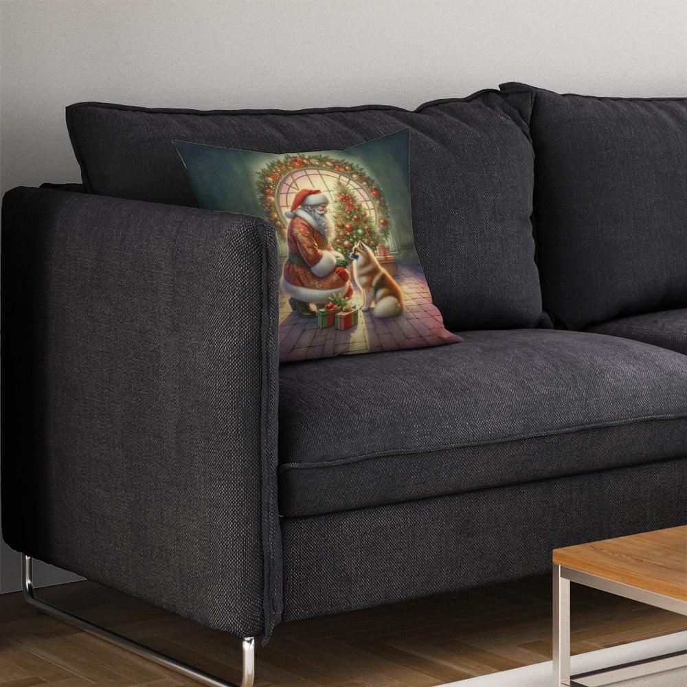 Finnish Spitz Christmas Throw Pillow Default Title