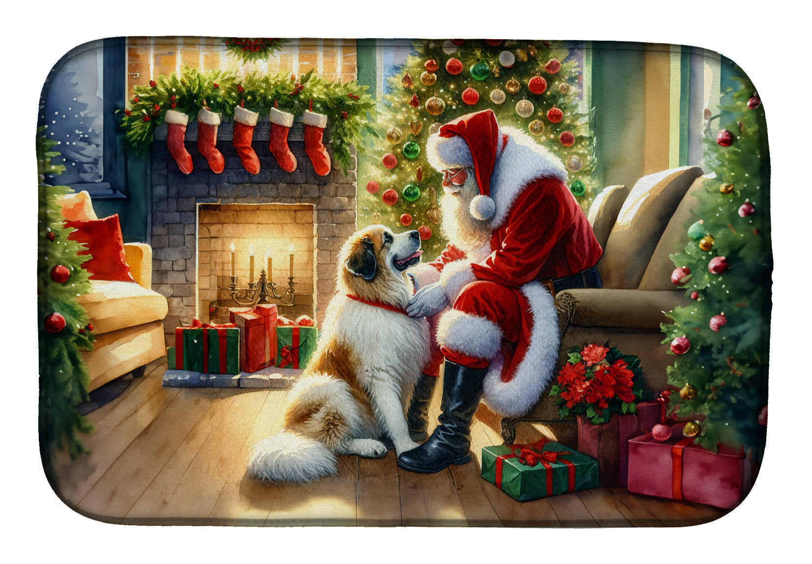 Christmas Dish Drying Mat