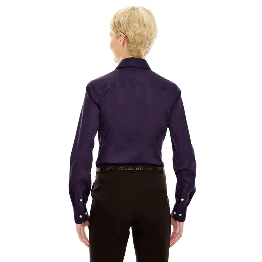 Devon & Jones Women's Crown Collection Solid Stretch Twill - Deep Purple XS
