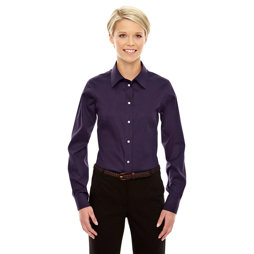 Devon & Jones Women's Crown Collection Solid Stretch Twill - Deep Purple