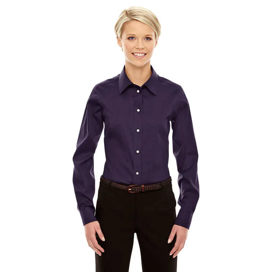 Devon & Jones Women's Crown Collection Solid Stretch Twill - Deep Purple XS