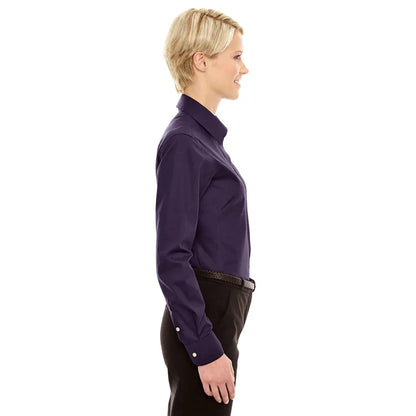 Devon & Jones Women's Crown Collection Solid Stretch Twill - Deep Purple XS