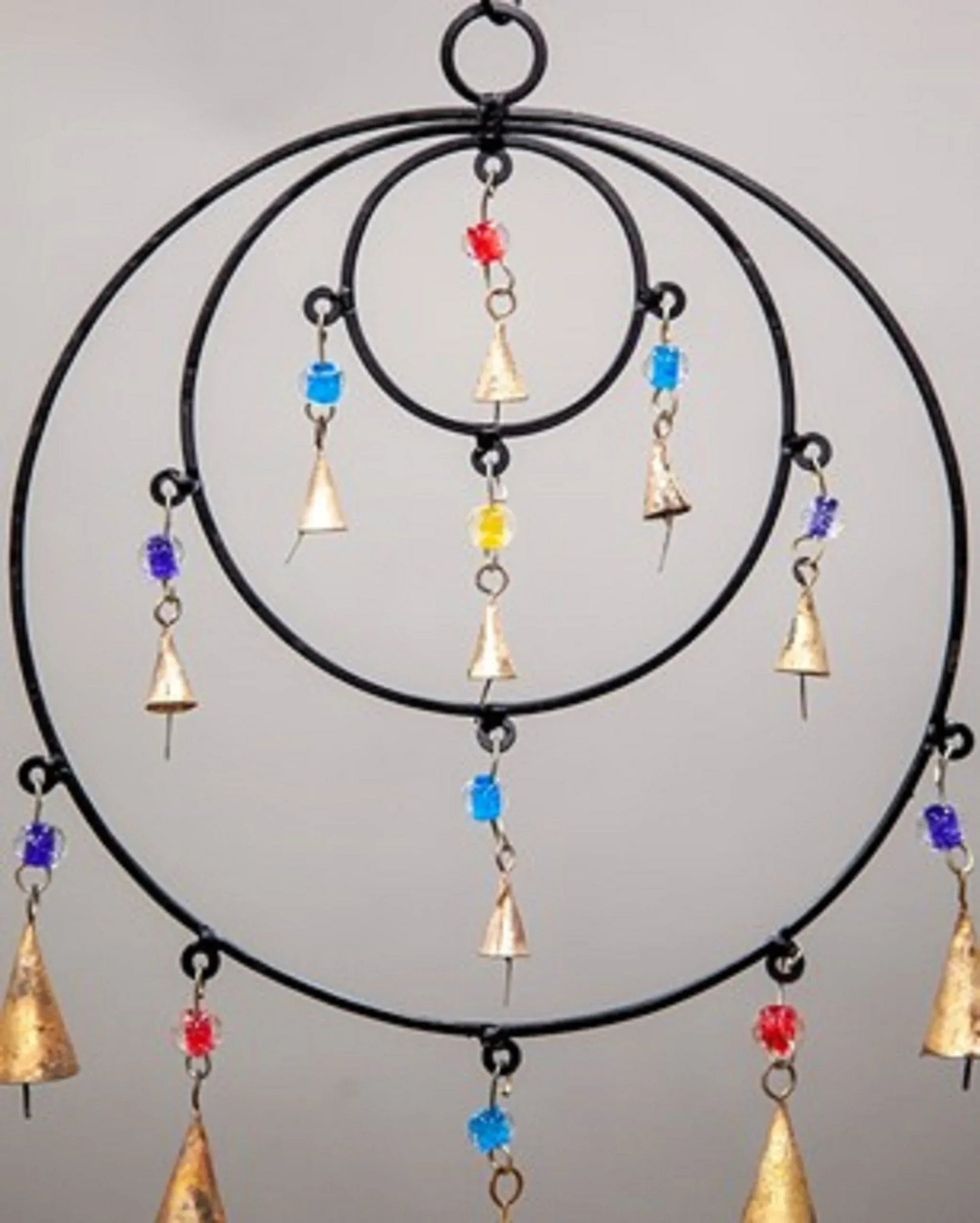 Triple Circle Chime with beads and bells Default Title
