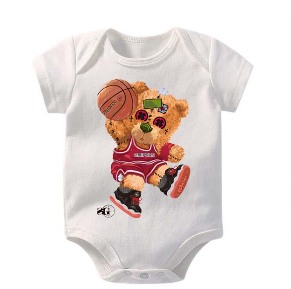 Shopminx Baby Snipe: Unisex Onesies Basketball Teddy (9-12 months)