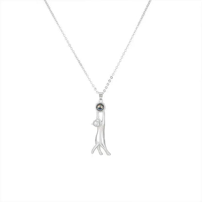 Simple and versatile kitten nano projection pendant with 100 languages I love you in high-definition color photos eprolo