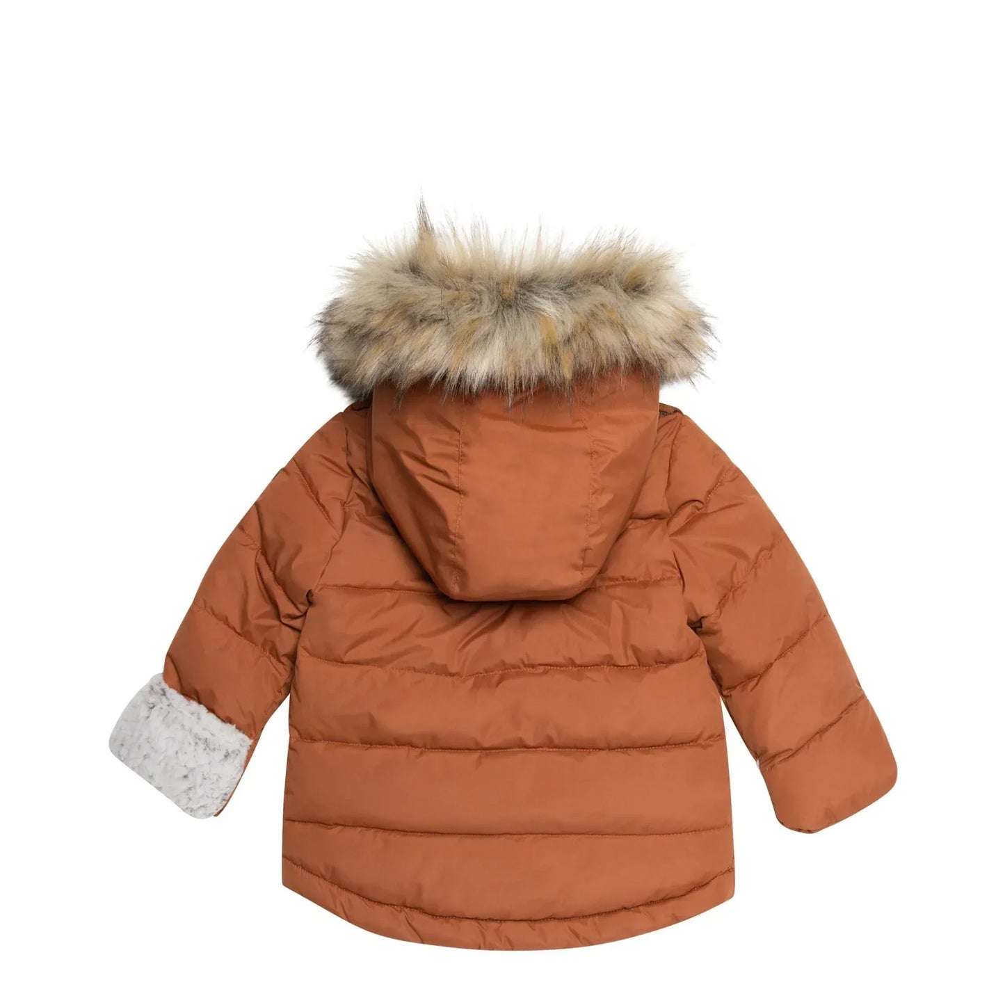 Solid Two Piece Baby Snowsuit Brown 12m