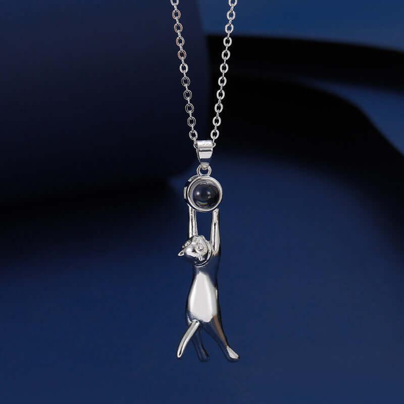 Simple and versatile kitten nano projection pendant with 100 languages I love you in high-definition color photos eprolo