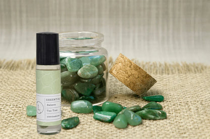 CBD Essential Oils Roll-On set with Crystals and CBD (THC free) Yes