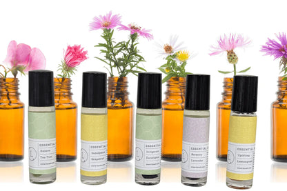 CBD Essential Oils Roll-On set with Crystals and CBD (THC free) Yes