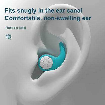 Ear Plugs Noise Cancelling - Reusable Soft Silicone Earplugs for Sleeping, Travel, & Study