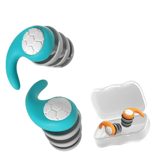 Ear Plugs Noise Cancelling - Reusable Soft Silicone Earplugs for Sleeping, Travel, & Study