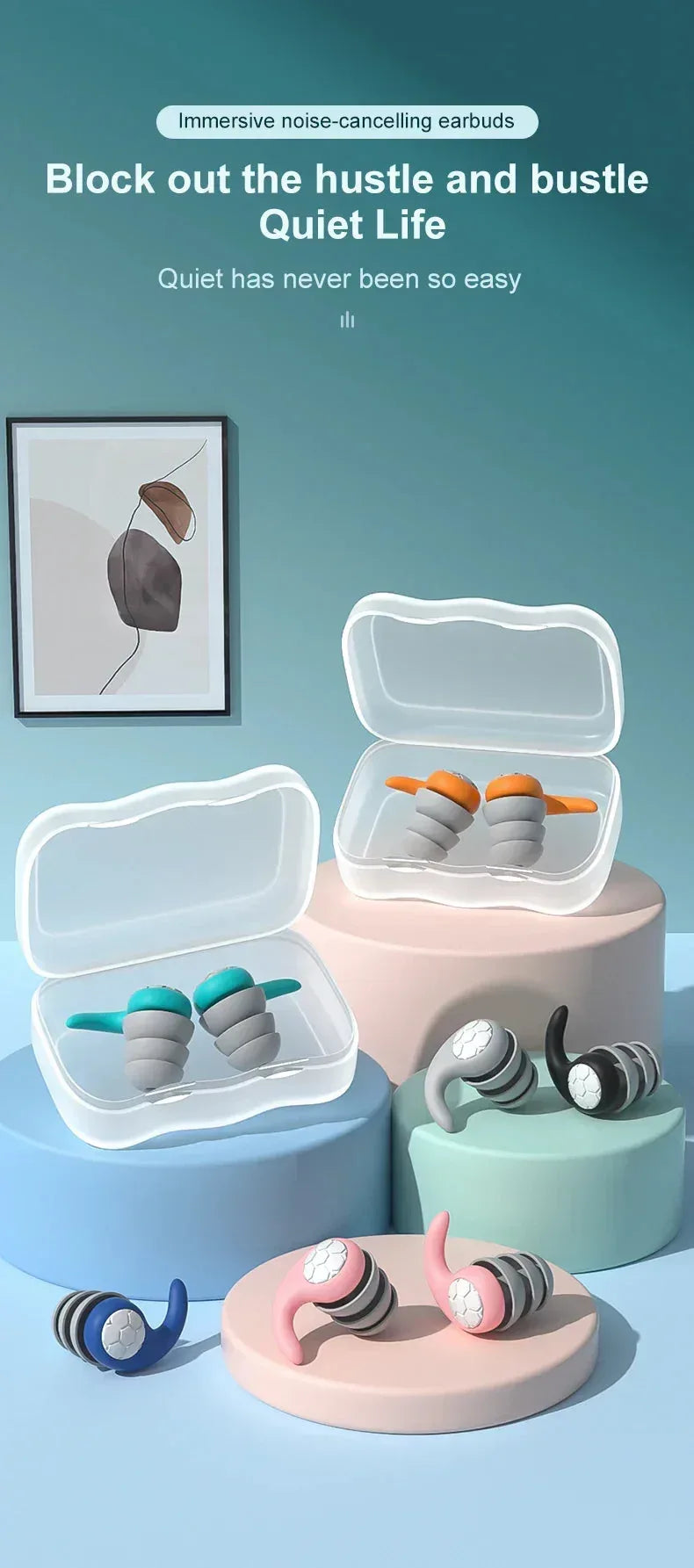 Sleep Noise Reduction Earplug Orange