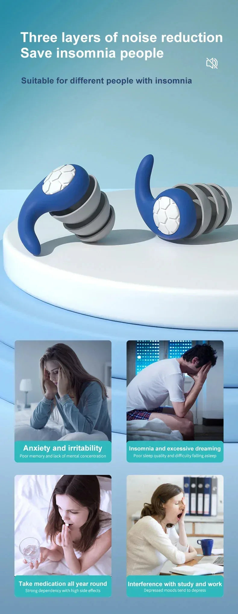 Sleep Noise Reduction Earplug Orange