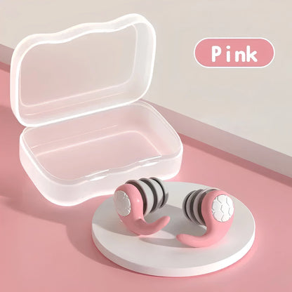 Ear Plugs Noise Cancelling - Reusable Soft Silicone Earplugs for Sleeping, Travel, & Study