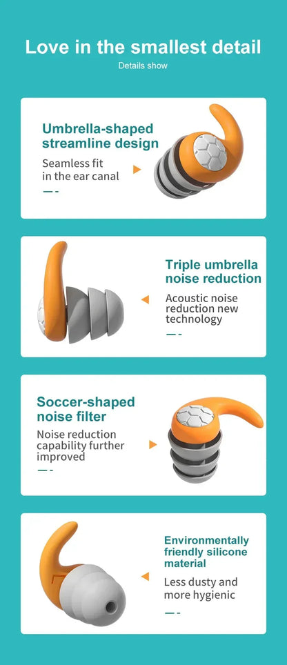 Sleep Noise Reduction Earplug Orange
