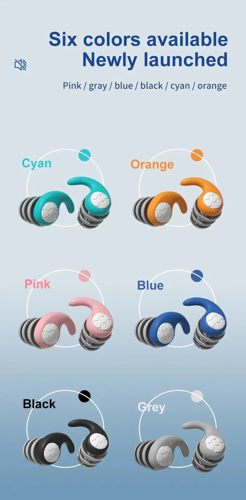Sleep Noise Reduction Earplug Orange