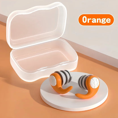 Ear Plugs Noise Cancelling - Reusable Soft Silicone Earplugs for Sleeping, Travel, & Study