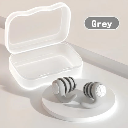 Ear Plugs Noise Cancelling - Reusable Soft Silicone Earplugs for Sleeping, Travel, & Study