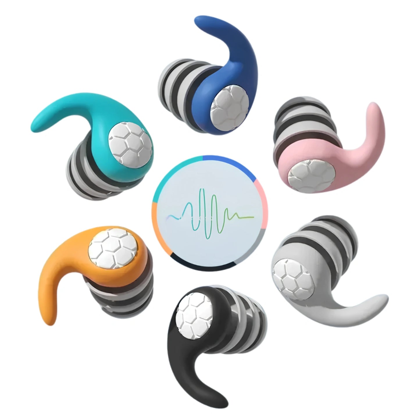Ear Plugs Noise Cancelling - Reusable Soft Silicone Earplugs for Sleeping, Travel, & Study