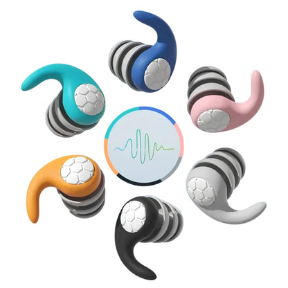 Ear Plugs Noise Cancelling - Reusable Soft Silicone Earplugs for Sleeping, Travel, & Study