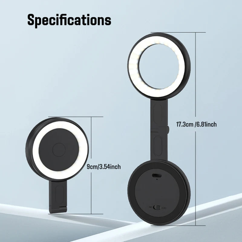 Magnetic Dimmable LED Selfie & Video Light