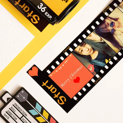 New Customized 10 Photos 2 Texts Memory Film Roll Keychain DIY Custom Album Keyring Personalized Wedding Anniversary Lovers Gift 10 photos 2 texts